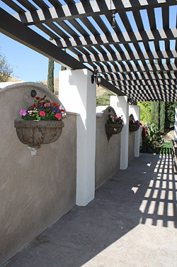Hacienda style concrete walls 