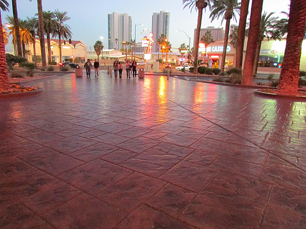 Stamped concrete walkway in Las Vegas
