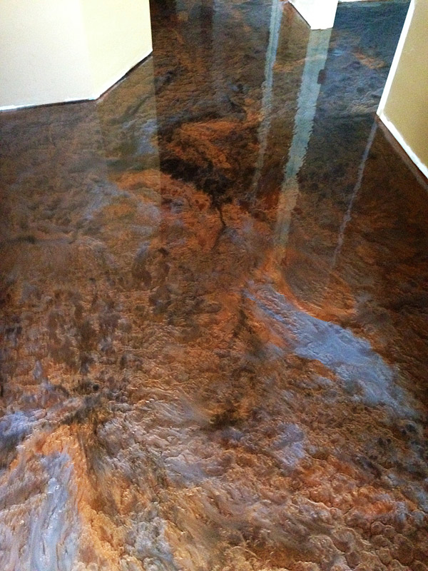 Using metallic epoxy on a concrete floor