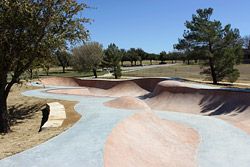 Decorative concrete used in Dallas skatepark
