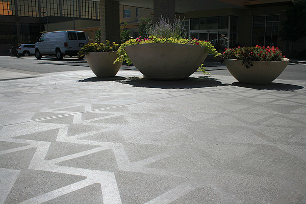 Subtle shifts in color and texture appeal to designers and owners in Colorado. Template sandblasting is one of the methods used to achieve this look. Photos courtesy of Colorado Hardscapes