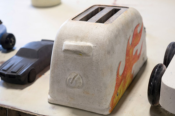 Buddy Rhodes concrete car derby toaster derby car