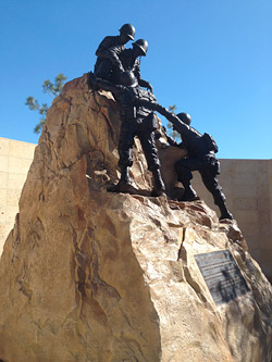 Concrete Navy Corpsmen Memorial at Camp Pendleton