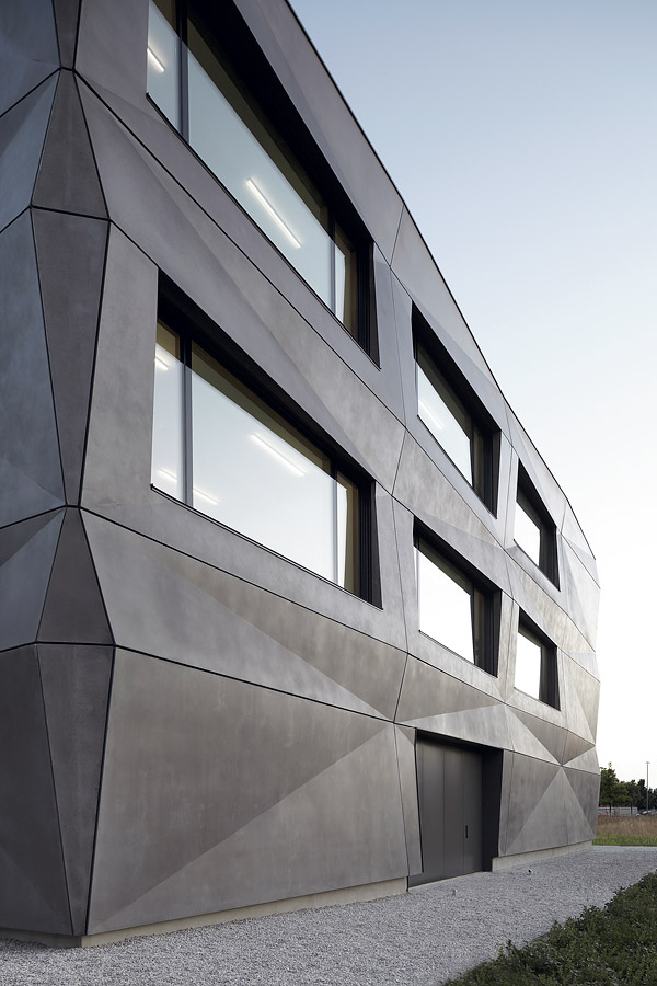 Concrete building facade