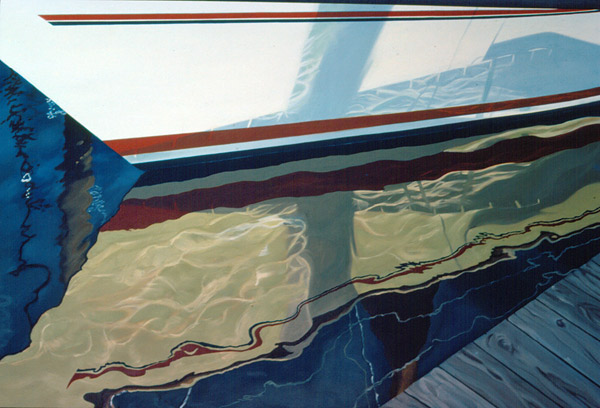 Sailboat Hull by G. Goodman, oil on canvas Photo courtesy of Gaye Goodman