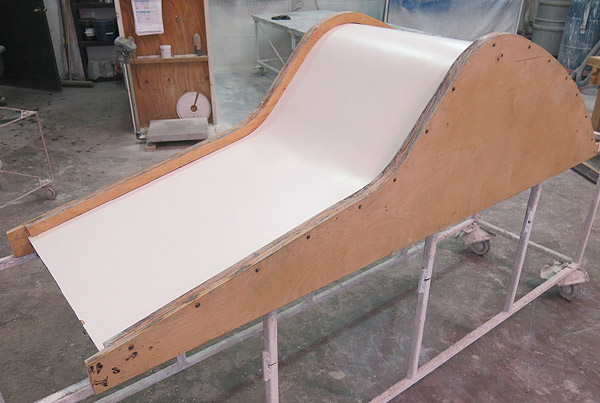 design a concrete lounge chair - completed form for a concrete lounge chair.