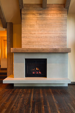 concrete fireplace surround