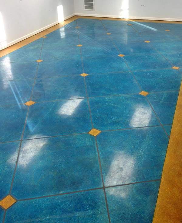 concrete floor that looks like tile