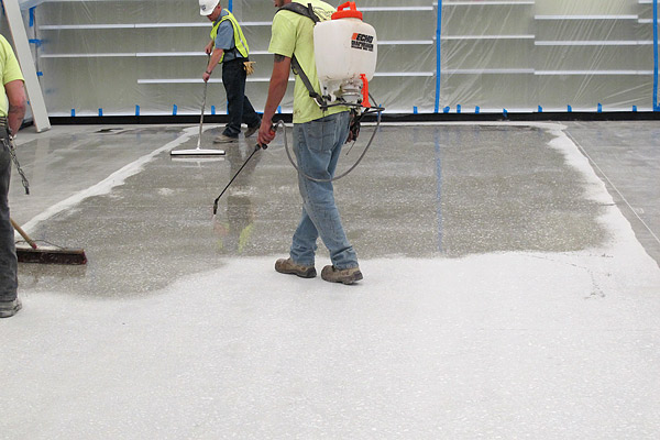 grinding a concrete floor