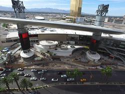 Fashion Show Mall Las Vegas seen from an aerial view 