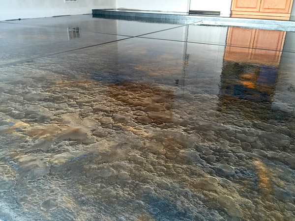 brown gold metallic epoxy floor - Metallic floors always involve a 100 percent solid epoxy or a very high-solid polyaspartic. There are two considerations that I like to explain to my customers: their cosmetics and their durability.