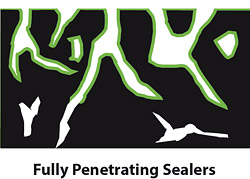 Cutaway profile view of sealers