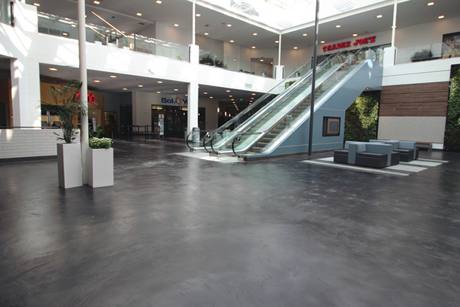 dark grey floor inside mall