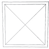 diagram of two diagonal lines