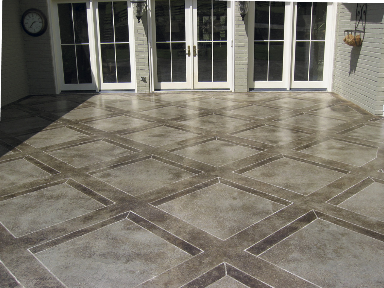 adding a tile pattern to concrete