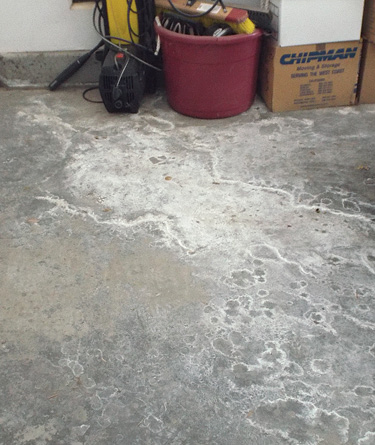 visual assessments to determine the presence of moisture in concrete