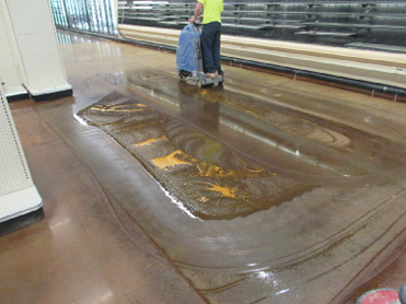 repairing a stain after protection has been applied