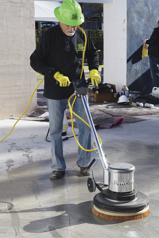Julio Hallack staining and sealing concrete
