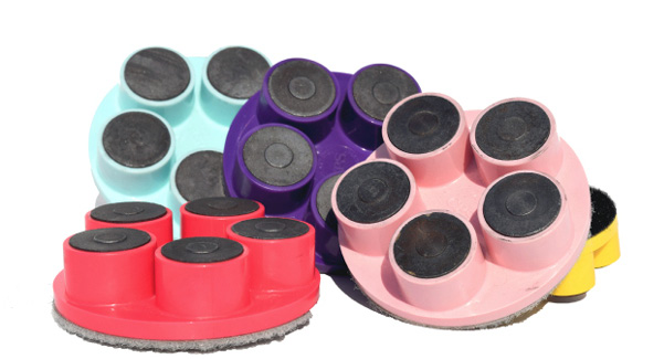concrete polishing abrasives finger style resin tooling with five cylinders