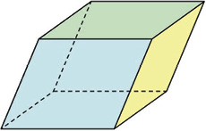 A parallelogram diagram used to created geometric tile look on concrete.
