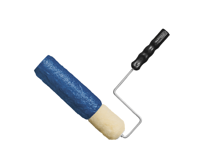 Butterfield Concrete Products patented texture roller in blue.