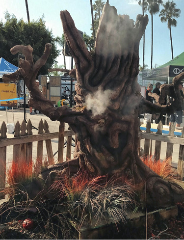 Halloween-themed display that netted him first place in the 2016 Concrete Decor Show in San Diego