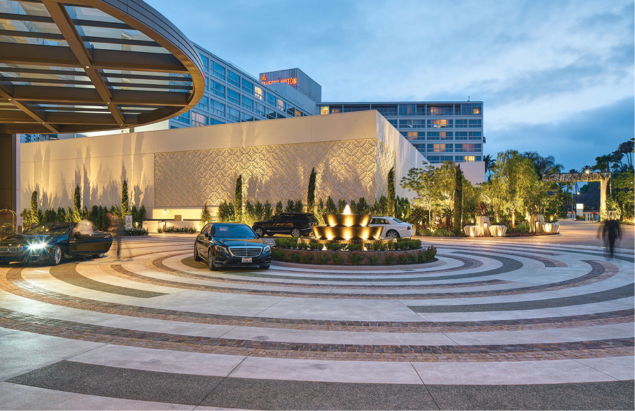 When it comes to delivering difficult designs  like this circular plaza that highlights the entrance to the Waldorf Astoria Beverly Hills  youve got to have a plan.