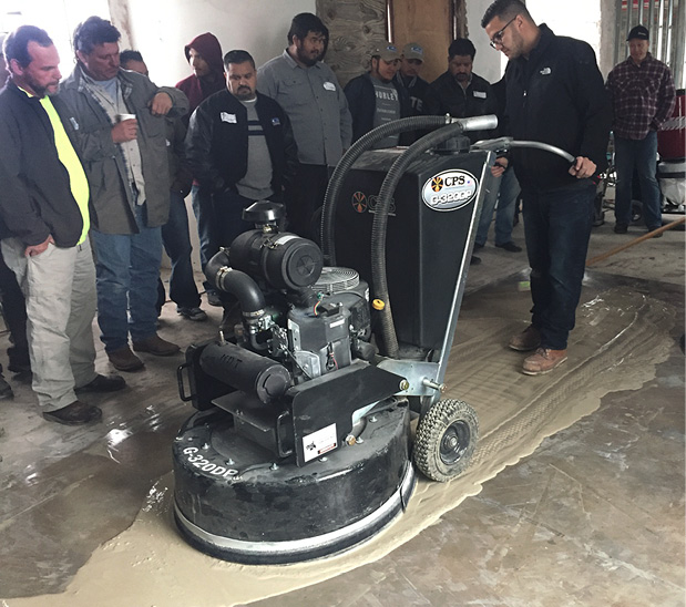 demonstrates a wet grinding method at a recent demonstration in Houston. For many grinding applications, the best method for controlling dust is with water. However, using a wet application means the slurry  which can become dust as soon as it dries  will have to be safely managed