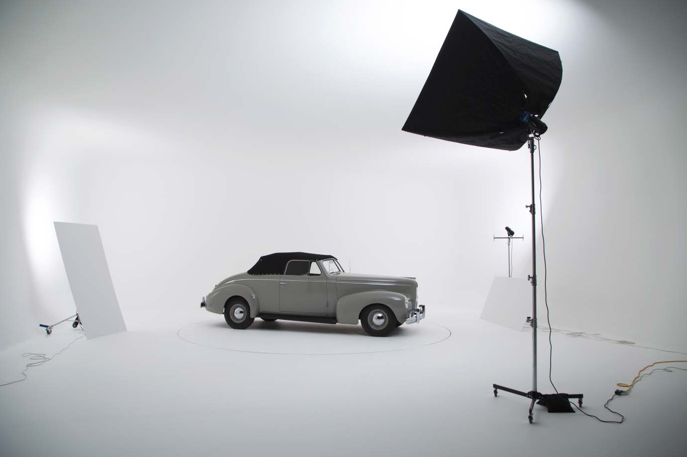 Vintage Buick in matte finished photo booth. Photo courtesy of The Historic Vehicle Association