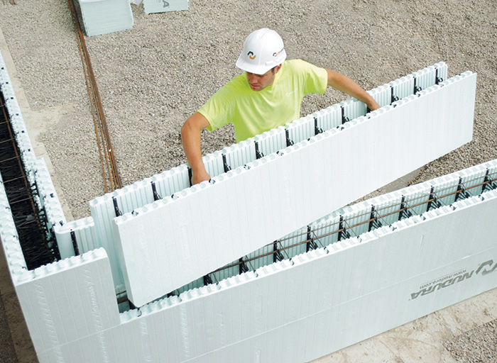 According to ICF manufacturers, insulated concrete form construction combines several wall-assembly components in one unit: Concrete, steel reinforcement, insulation, air barrier and vapor barrier.