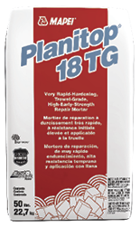 Planitop 18 TG, a trowel-grade cementitious repair mortar that gains strength rapidly.