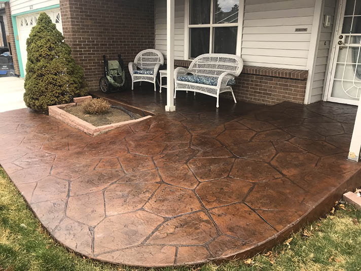 sealed concrete patio finished product