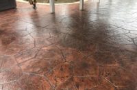Sealed stamped concrete