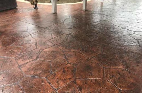 Sealed stamped concrete