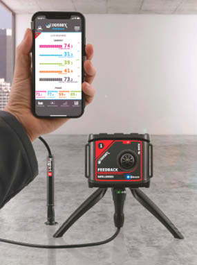 A good metering system will not only measure the moisture in the concrete, but show (and store) additional data such as temperature and humidity while the job is being completed.