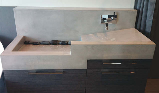 Sink In And Admire The View Concrete, Concrete Vanity Top With Integrated Sink Diy
