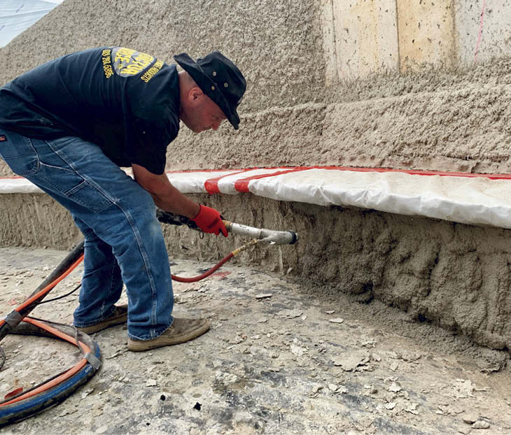 Using a Graco pump to apply vertical concrete quickly