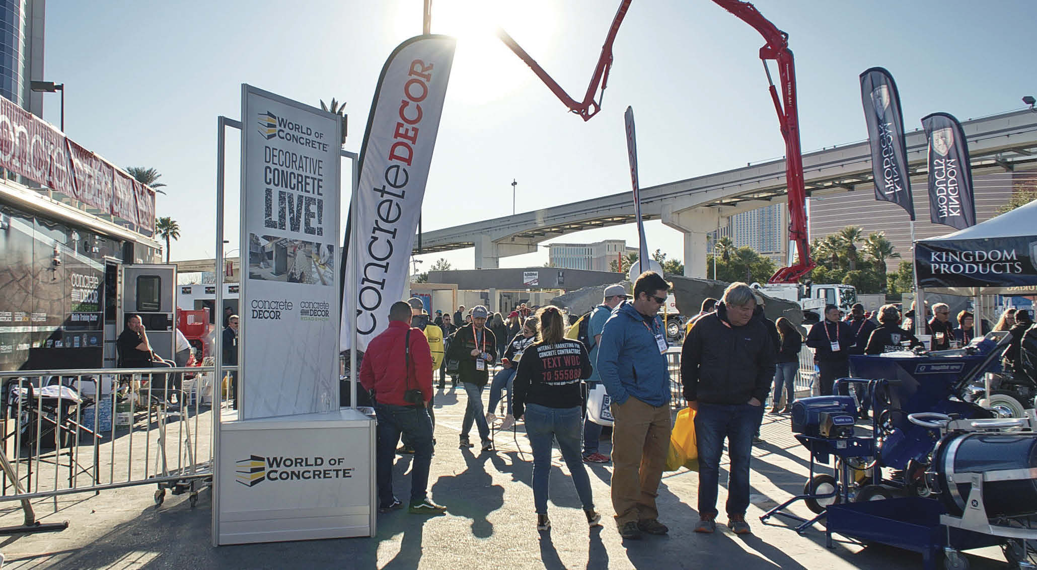 Attendees gather to see decorative concrete at the World of Concrete display Decorative Concrete LIVE! put on by Concrete Decor magazine.