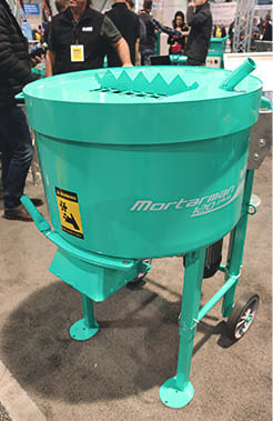 The Imer Mix 120 Plus, a very portable vertical shaft mixer