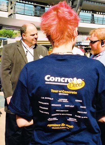 All tour participants went home with a T-shirt, compliments of Concrete Decor magazine.