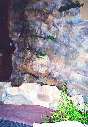 Adding color to faux rocks creates an element of natural stone.