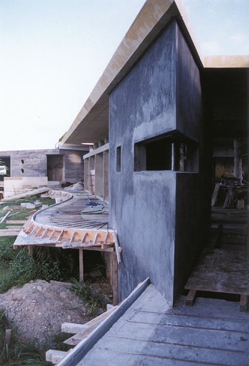 Because of its durability, concrete was used to create this unique home off the coast of Puerto Rico