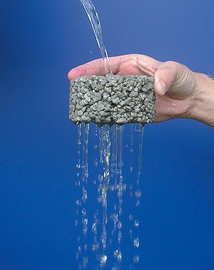 Pervious Concrete can handle water runoff while putting the water in the ground where it belongs.