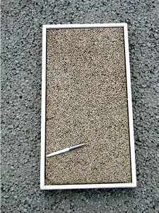 Pervious concrete has a rough, open texture that has been compared to a rice cake. Color may be more pronounced because the rough texture reduces the glare associated with conventional concrete pavement.