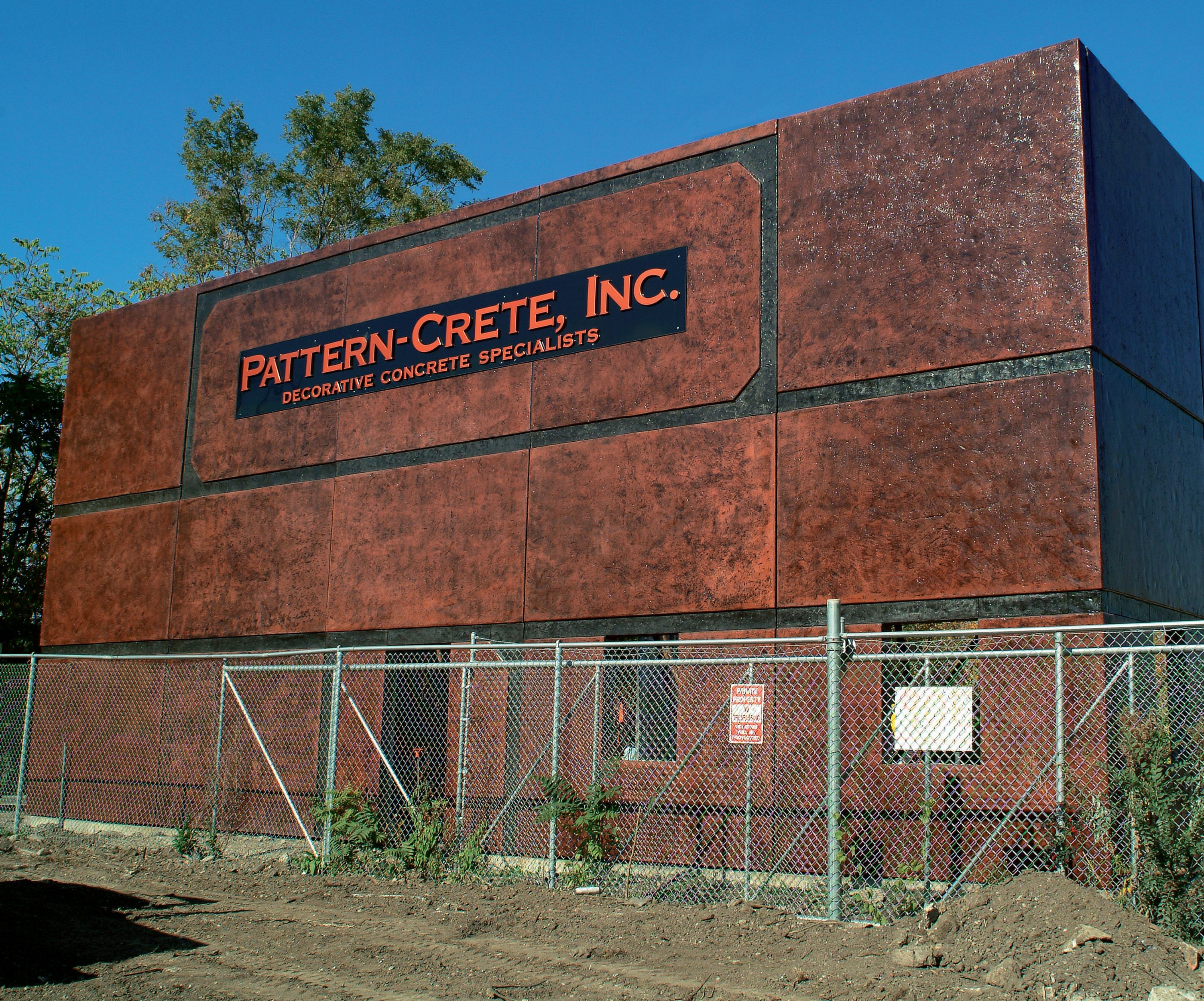Pattern-Crete Warehouse and Shop - He wanted to use tilt-up construction, but didn't have the space to cast all the panels at once. That raised the question  would he be able to make the colors match with batches poured a month apart?