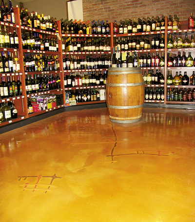 Wine store floor was marred ceramic tile and is now beautifully coated and aesthetically pleasing.