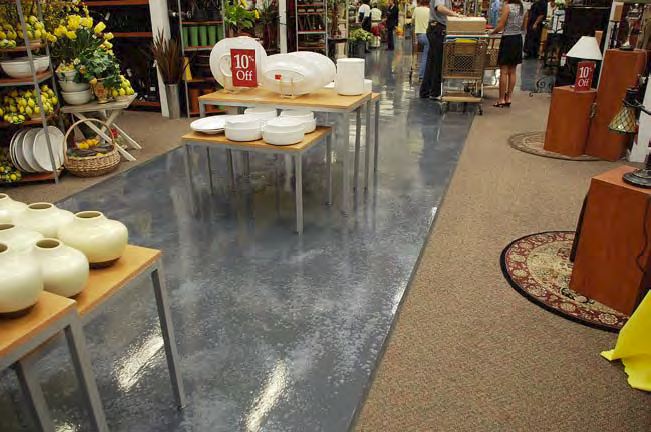 The epoxy coating provided a highly decorative, yet durable, look.