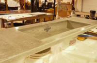 concrete countertop and sink by preitech