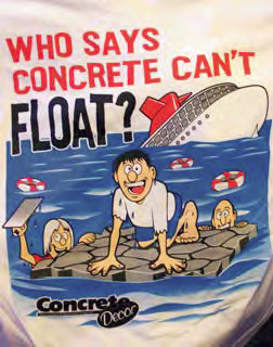 T-shirt design given to all those that attended the 2007 decorative concrete cruise.