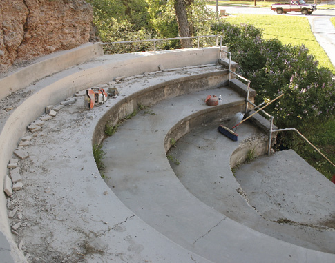 An old falling apart amphitheater.